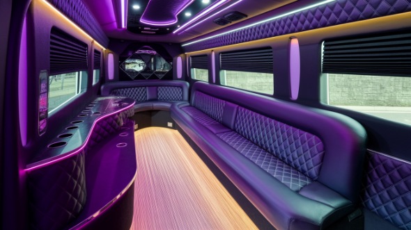 loveland party bus rental interior
